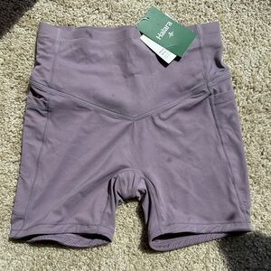 Halara High-Waist Women’s Bike Shorts — Dusty Lavender